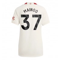 Manchester United Kobbie Mainoo #37 Tredjedrakt Dame 2023-24 Kortermet